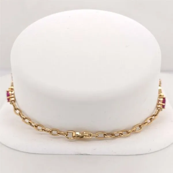 14kt YG Ruby and Diamond Bracelet thumb image 2
