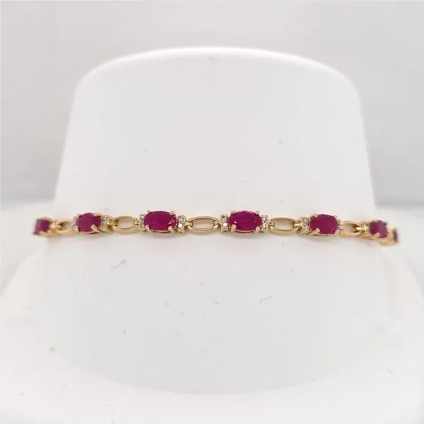 14kt YG Ruby and Diamond Bracelet thumb image 1