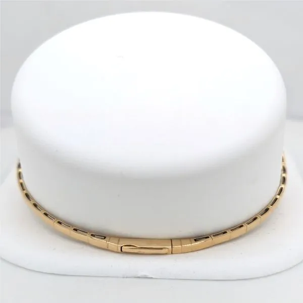 14kt YG Emerald and Diamond Bangle Bracelet thumb image 2