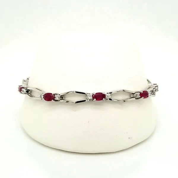 14kt WG Ruby and Diamond Bracelet