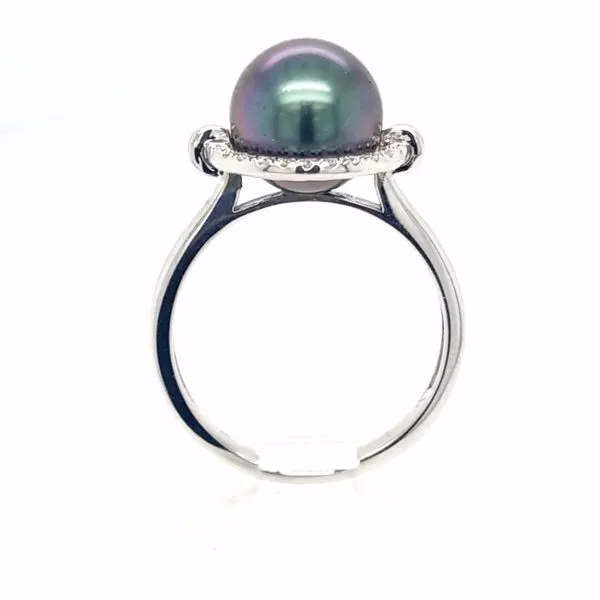14kt Tahitian Pearl and Diamond Ring thumb image 2