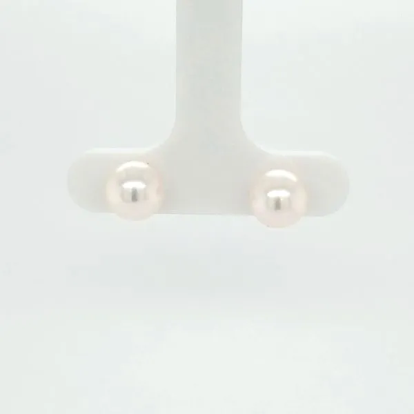14kt YG 7.x5 x 7mm Akoya Pearl Stud Earrings Carroll's Jewelers Doylestown, PA