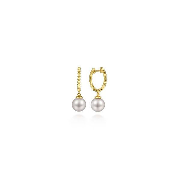 14kt YG pearl drop earrings Carroll's Jewelers Doylestown, PA