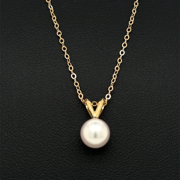 14kt YG Single Pearl Pendant Carroll's Jewelers Doylestown, PA