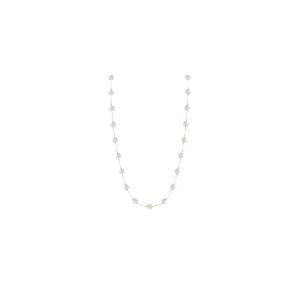 14kt YG Coin Pearl Station necklace Carroll's Jewelers Doylestown, PA