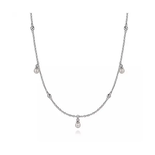 Gabriel Silver Pearl Station necklace Carroll's Jewelers Doylestown, PA