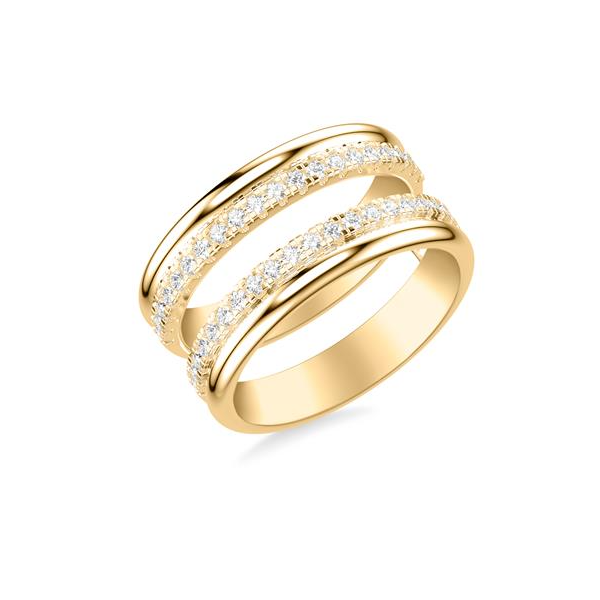 14kt YG Diamond Insert Band Image 2 Carroll's Jewelers Doylestown, PA