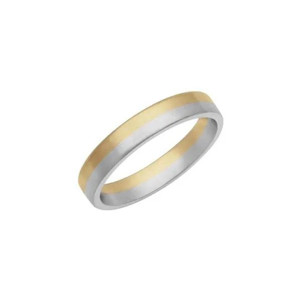 Gent's YG and Platinum Fusion Wedding band Carroll's Jewelers Doylestown, PA
