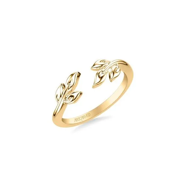14kt YG Leaf Ring