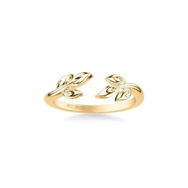 14kt YG Leaf Ring