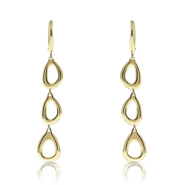 14kt YG Triple Loop Drop Earrings Carroll's Jewelers Doylestown, PA