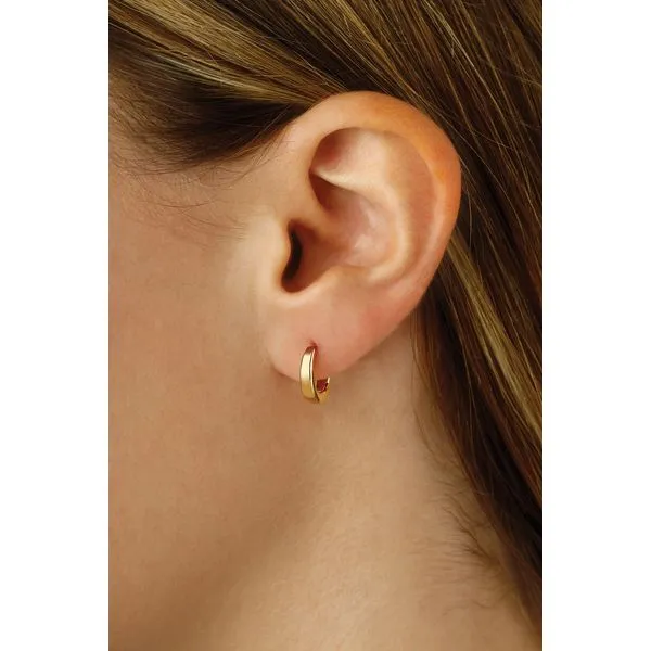 14kt YG Huggie Earrings Image 2 Carroll's Jewelers Doylestown, PA