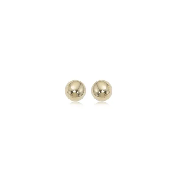 14 Karat Yellow Gold 7mm Gold Ball Stud Earrings Carroll's Jewelers Doylestown, PA