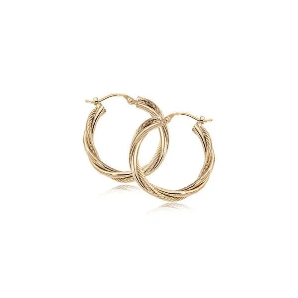 14kt YG Twist Hoop Earrings Carroll's Jewelers Doylestown, PA