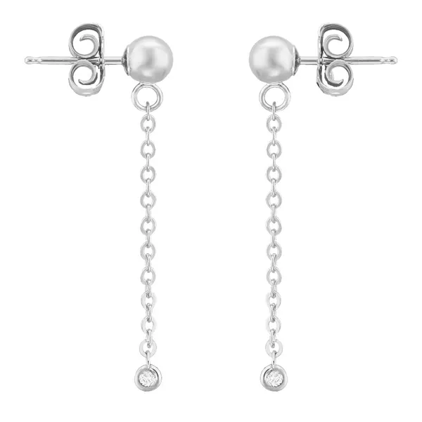 14kt WG Dangle Diamond Earring Carroll's Jewelers Doylestown, PA