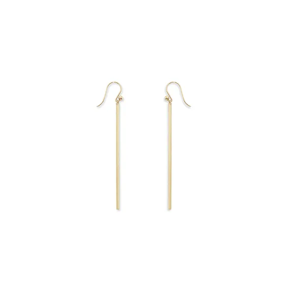 14kt YG Bar earrings Carroll's Jewelers Doylestown, PA