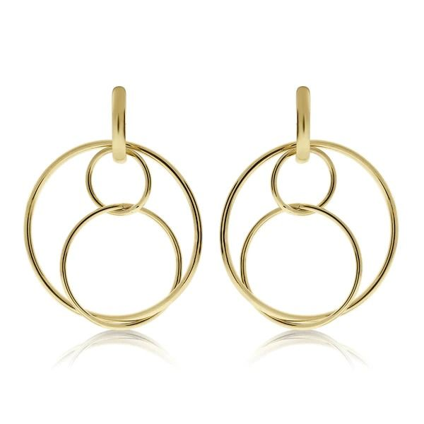 14kt YG circle drop earrings Carroll's Jewelers Doylestown, PA