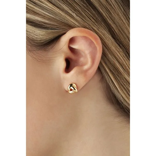 14kt YG Love Knot Stud Earrings