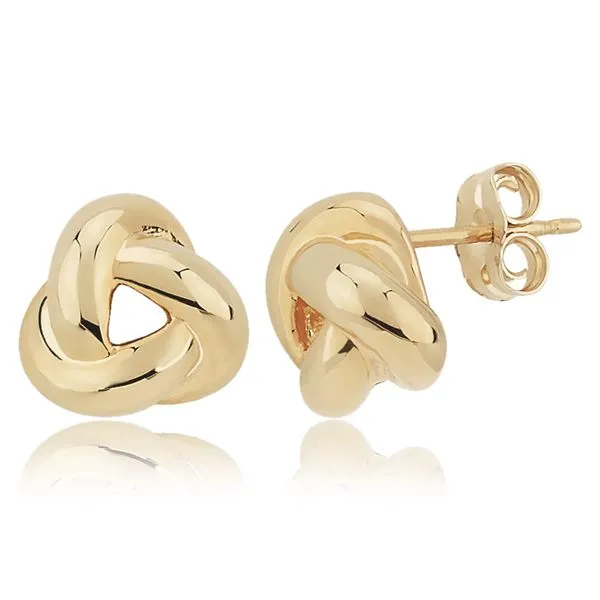 14kt YG Love Knot Stud Earrings