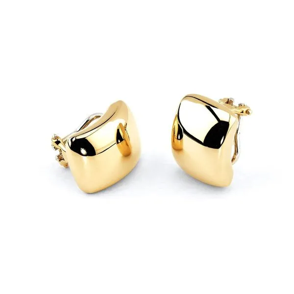 14kt YG Bold Omega Back Earrings Carroll's Jewelers Doylestown, PA