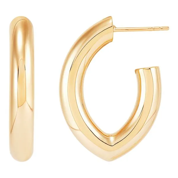 14kt yellow gold J Hoop Earrings Carroll's Jewelers Doylestown, PA
