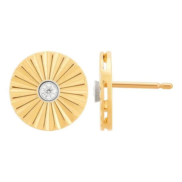 14kt Starburst Stud earrings with diamonds Carroll's Jewelers Doylestown, PA