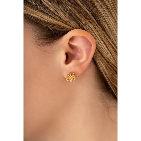 14kt YG Knot Earrings Image 2 Carroll's Jewelers Doylestown, PA
