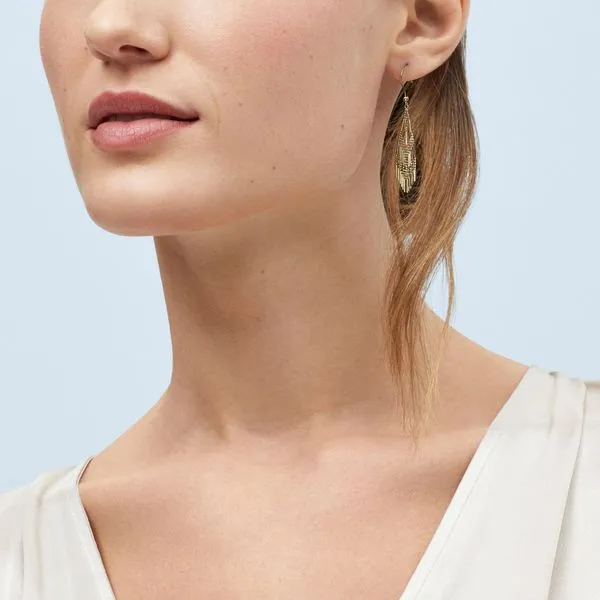 14kt YG Dangle Fringe Earrings Image 2 Carroll's Jewelers Doylestown, PA