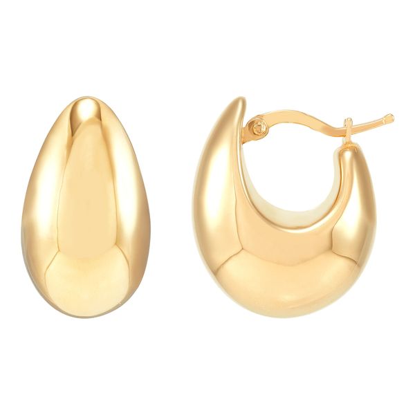 14kt YG wide hoop earrings Carroll's Jewelers Doylestown, PA