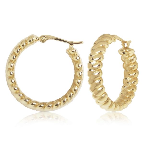 14kt YG Twist Hoop Earrings Carroll's Jewelers Doylestown, PA