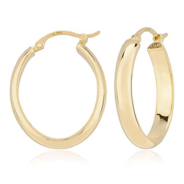 14kt Oval Hoop Earrings Carroll's Jewelers Doylestown, PA