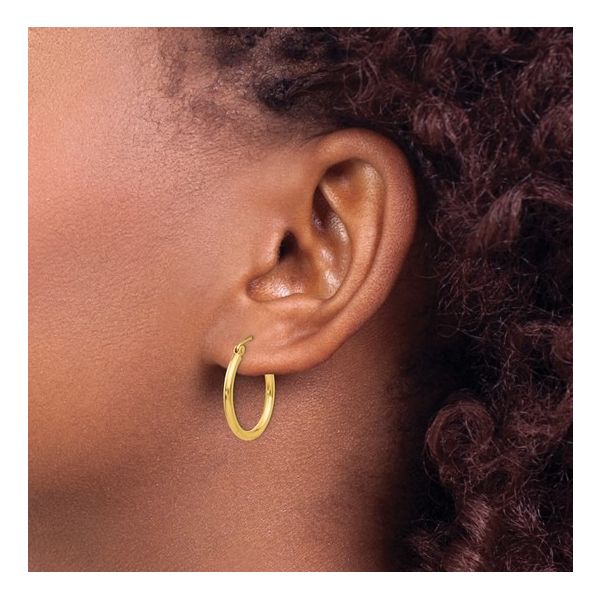 10kt Gold Hoop Earrings Image 2 Carroll's Jewelers Doylestown, PA