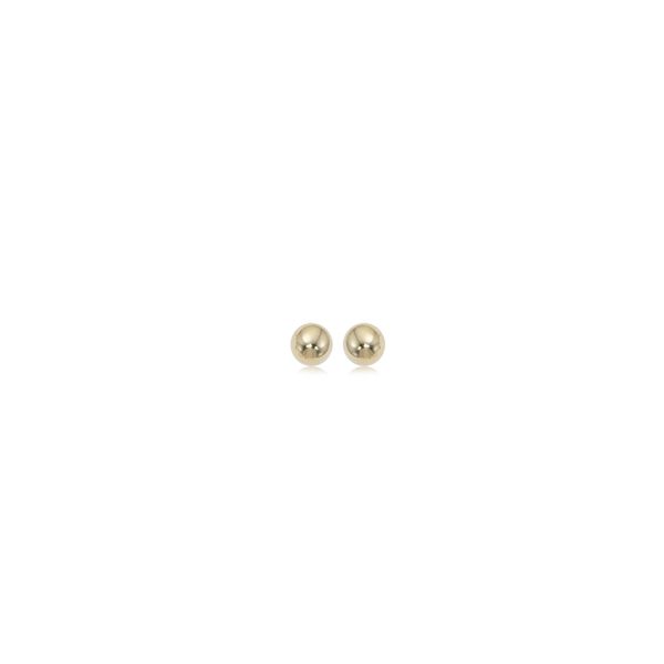 14 Karat Yellow 4mm Gold Ball Stud Earrings Carroll's Jewelers Doylestown, PA
