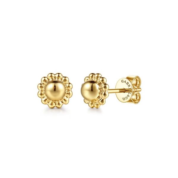 14k YG 6mm Button Stud Earrings Carroll's Jewelers Doylestown, PA