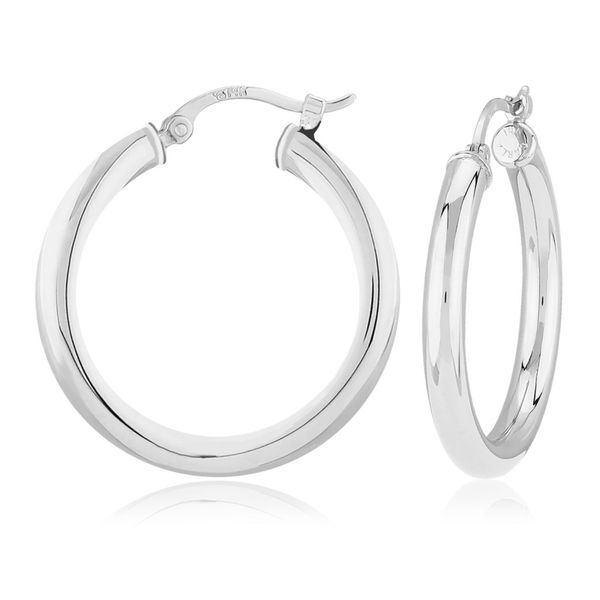 14kt WG Classic Hoop Earrings Carroll's Jewelers Doylestown, PA
