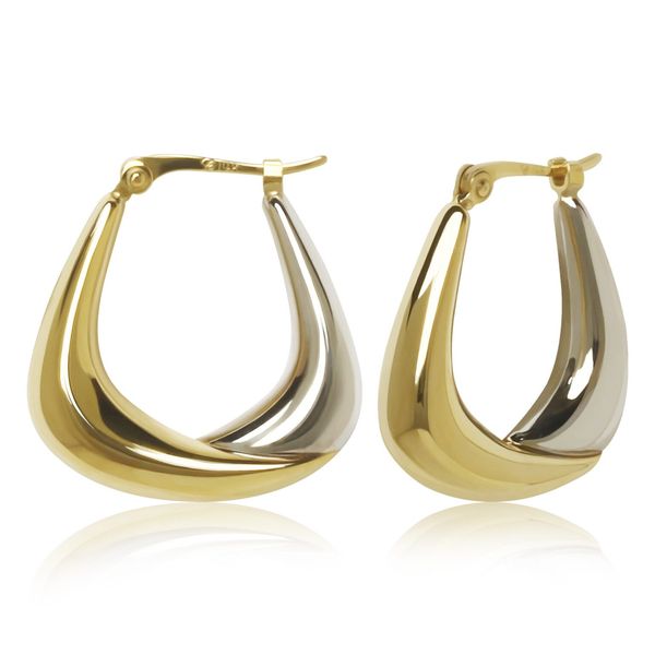 2 Tone Gold Hoop Earrings Carroll's Jewelers Doylestown, PA