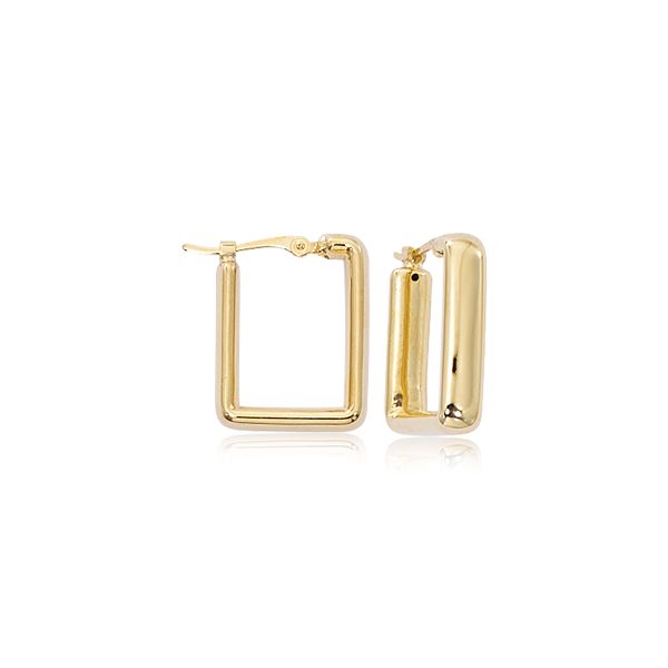 14kt YG Square Hoop Earrings Carroll's Jewelers Doylestown, PA