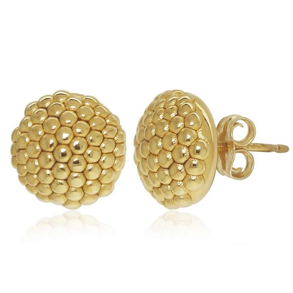 Gold Beaded Stud Earrings Carroll's Jewelers Doylestown, PA