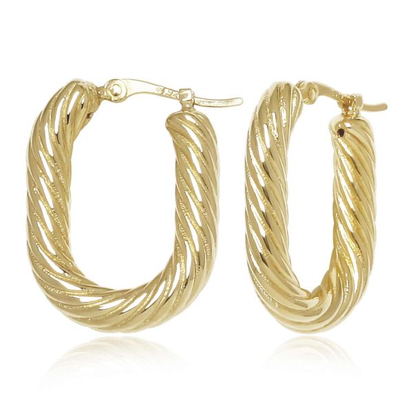 Gold Twist Hoop Earrings Carroll's Jewelers Doylestown, PA