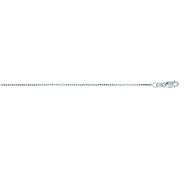 14kt WG 1.1mm Box Chain 18