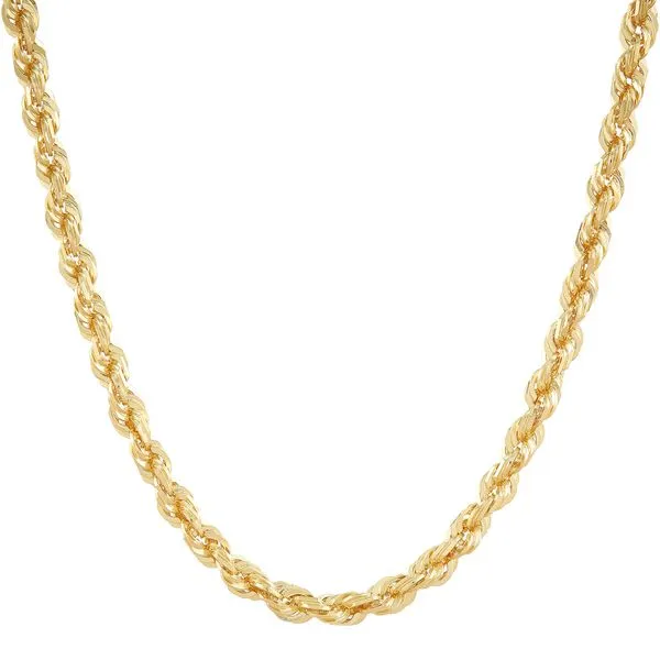 14kt YG solid rope chain thumb image 1