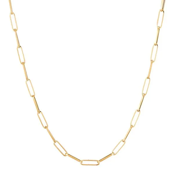 14kt YG Paperclip chain thumb image 1