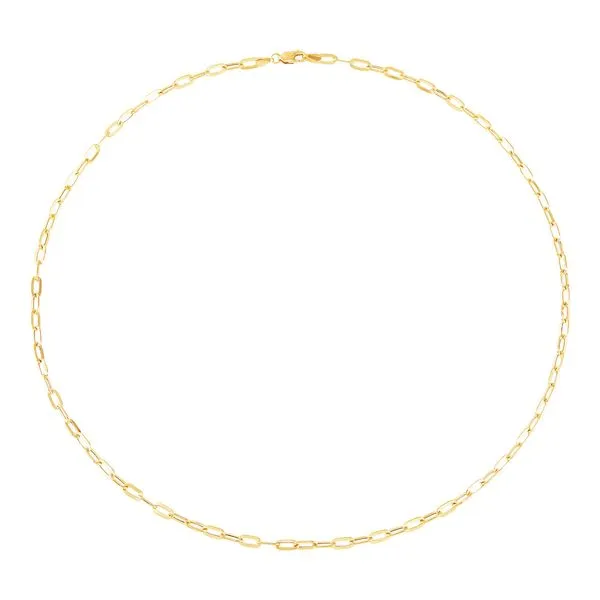 14kt YG paperclip chain thumb image 1