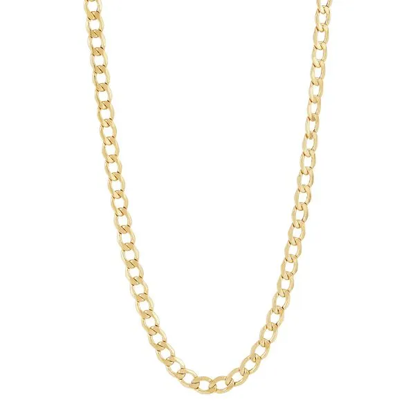 14kt YG Hollow Curb Chain thumb image 1