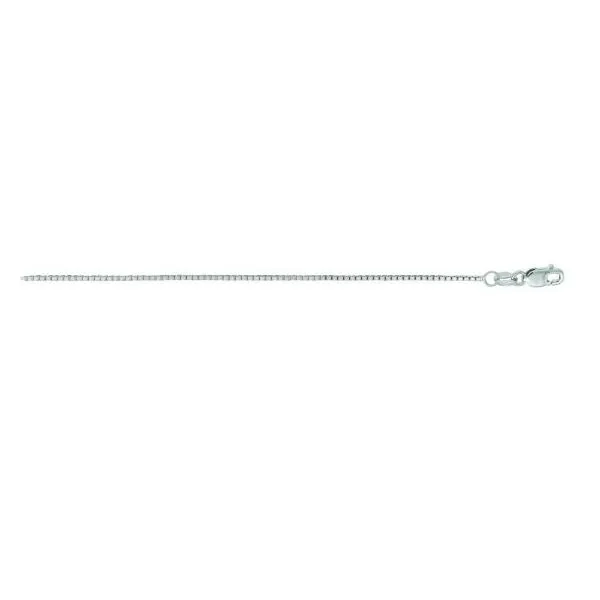 16\ White 14K Gold Box Chain