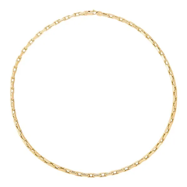 14kt YG 22\ Elongated Box Link Chain