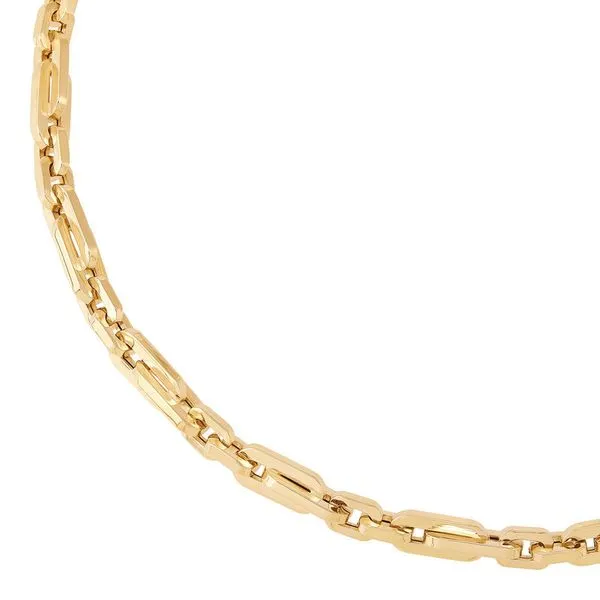 14kt YG Interlocking LInk Chain Necklace