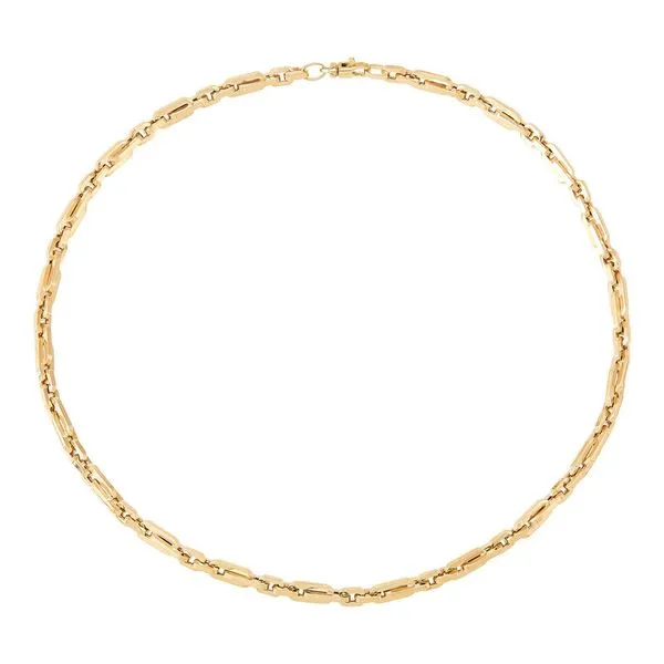 14kt YG Interlocking LInk Chain Necklace