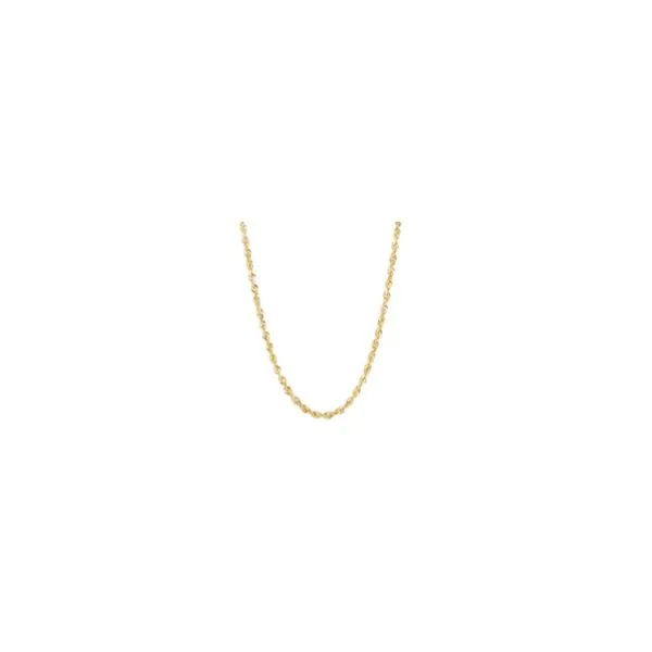 14kt WG Solid Glitter Rope Chain 18: