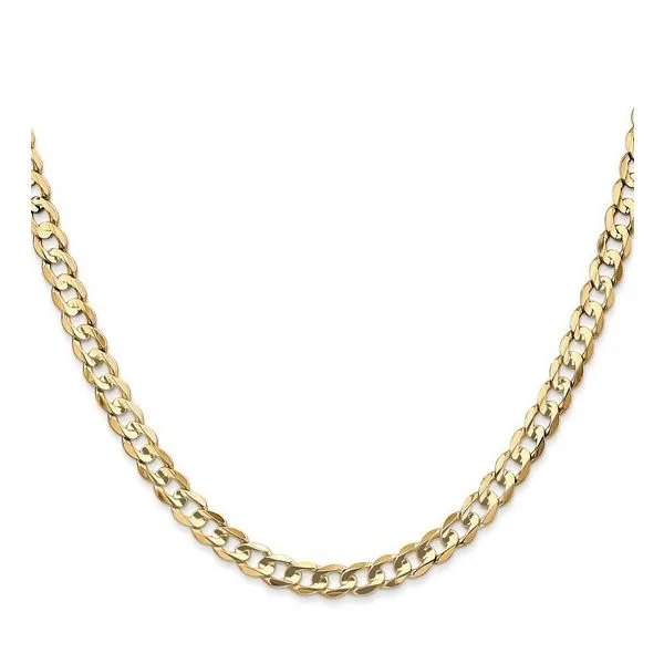 14kt YG Concave Curb Chain Image 3 Carroll's Jewelers Doylestown, PA